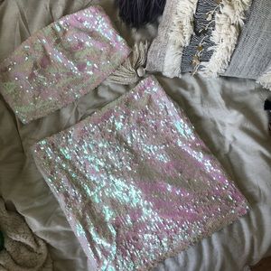 showpo sequin two piece set